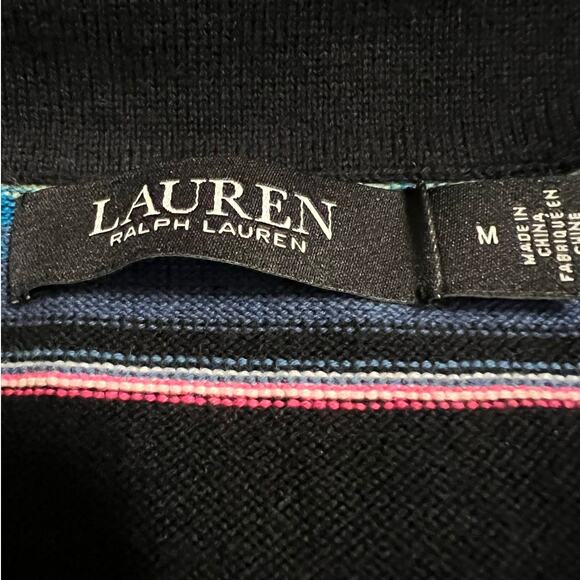 Lauren Ralph Lauren Women's Sleeveless Sweater in Bright Stripes Size Medium - Picture 5 of 6